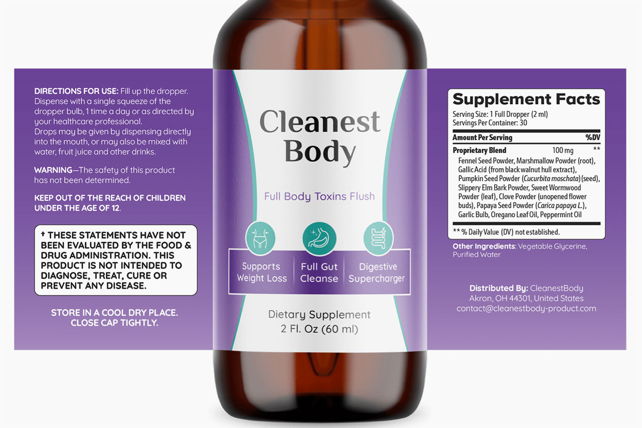 Cleanest Body Supplement Facts
