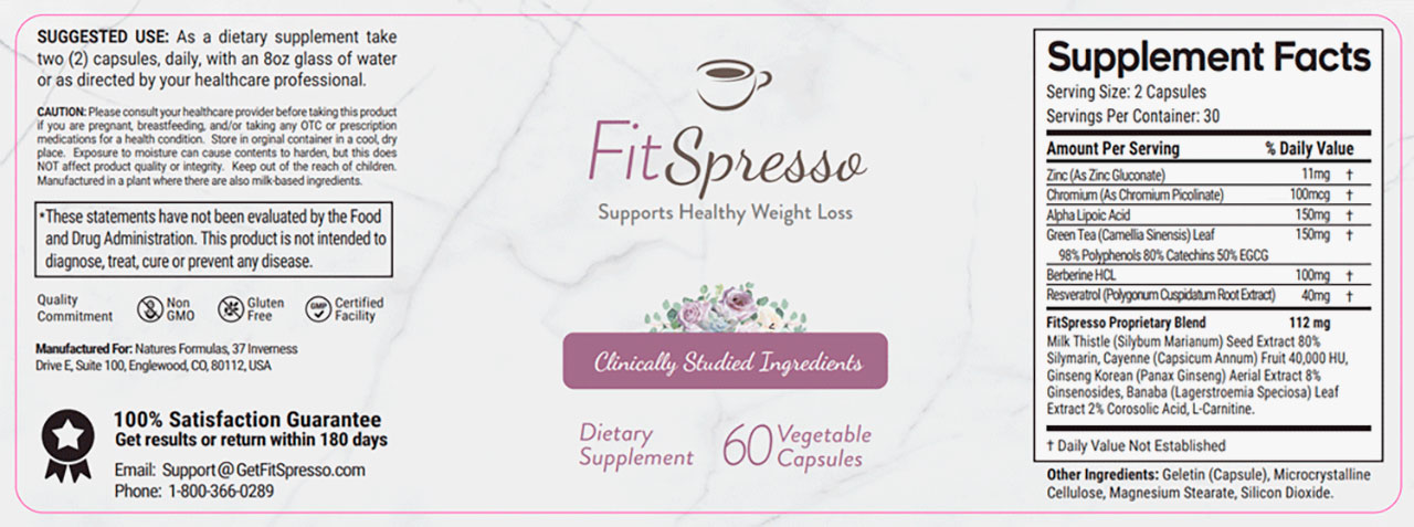 FitSpresso Ingredients