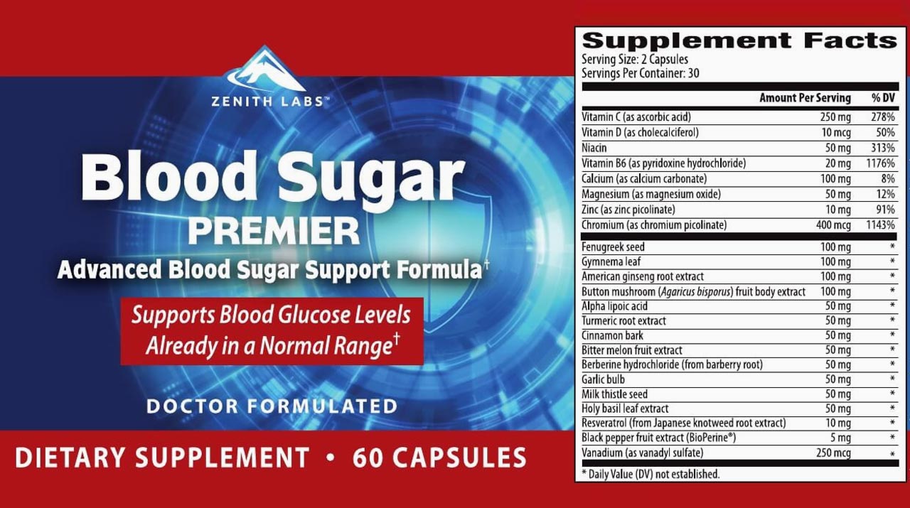 Blood Sugar Premier Supplement Facts