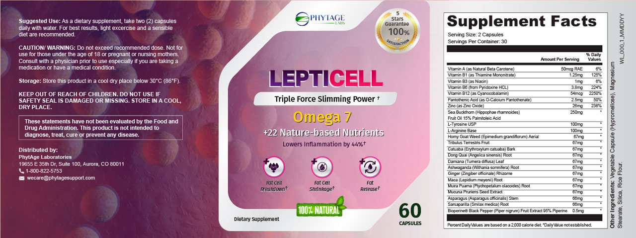 LeptiCell Supplement Facts