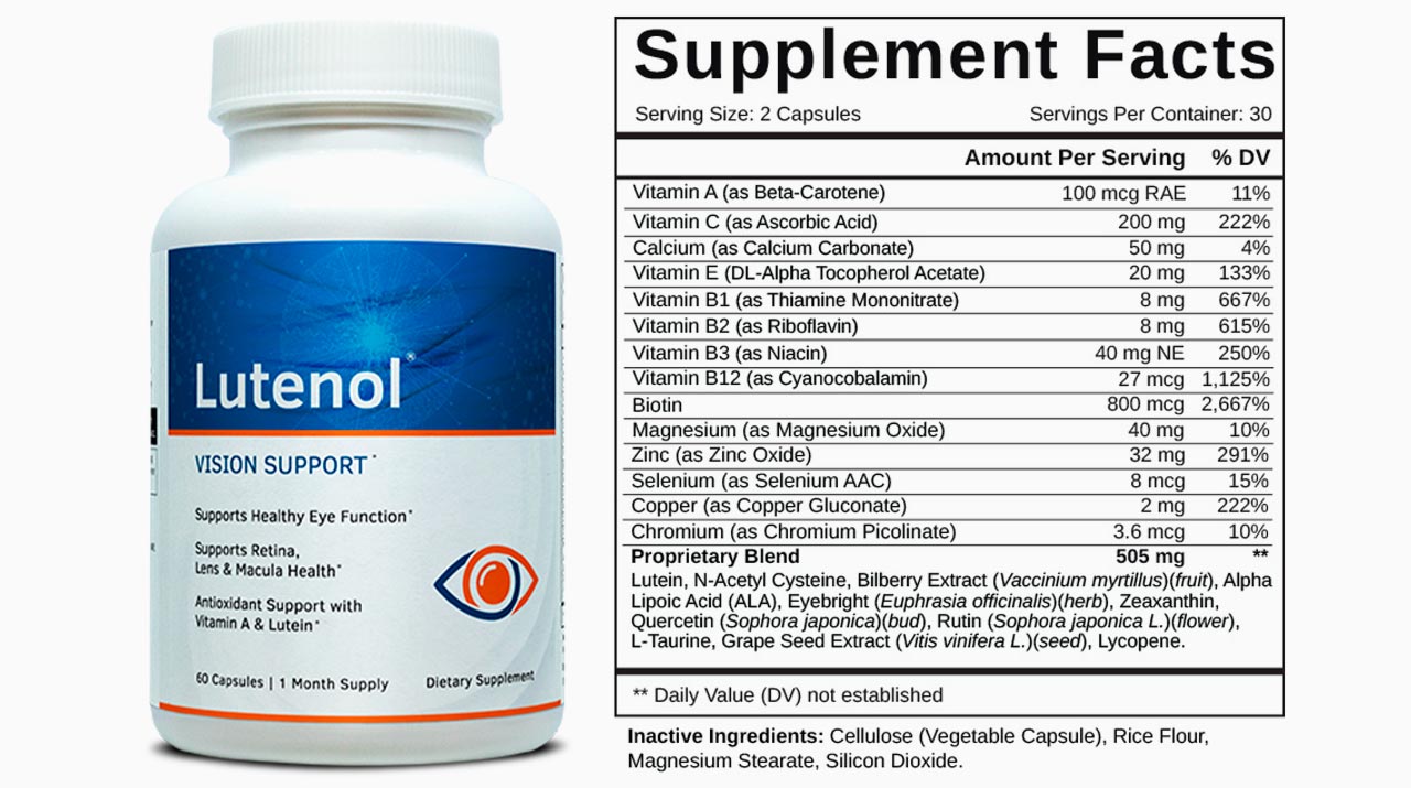 Lutenol Supplement Facts