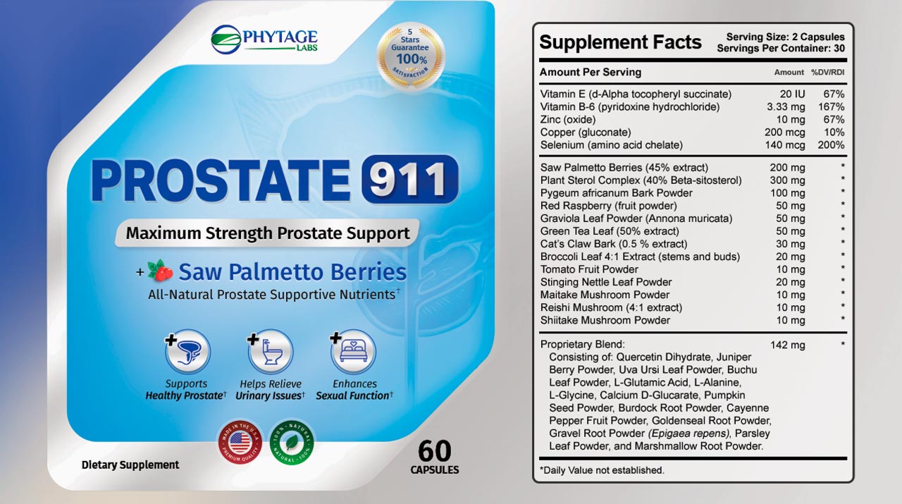 Prostate 911 Supplement Facts