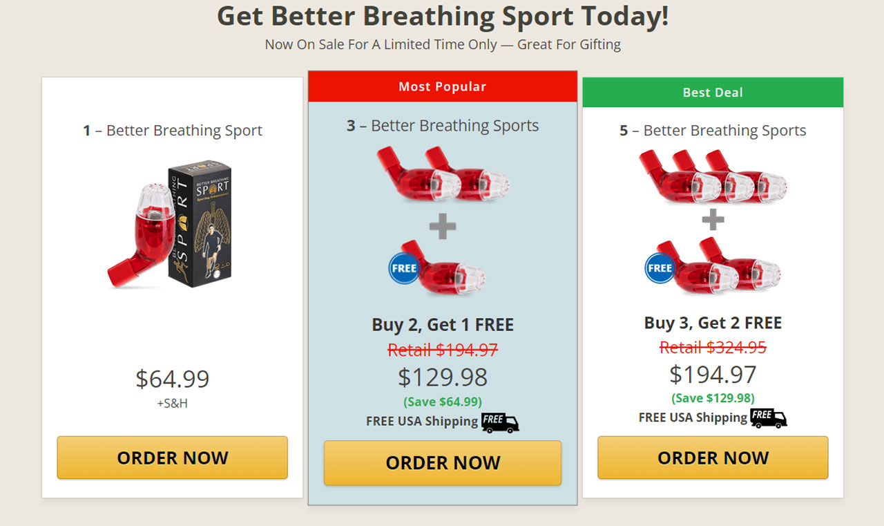 Better Breathing Sport Prices