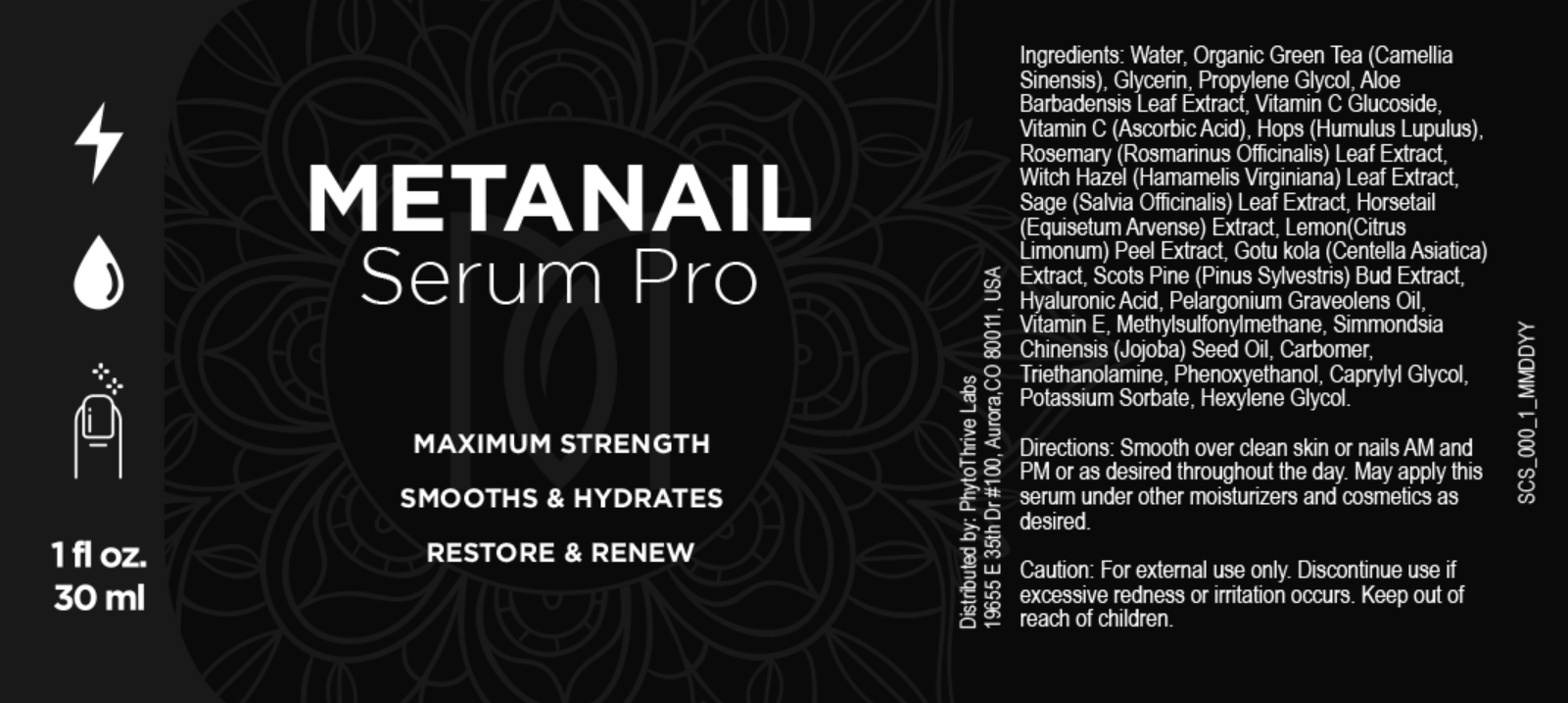 Metanail Serum Pro Ingredients