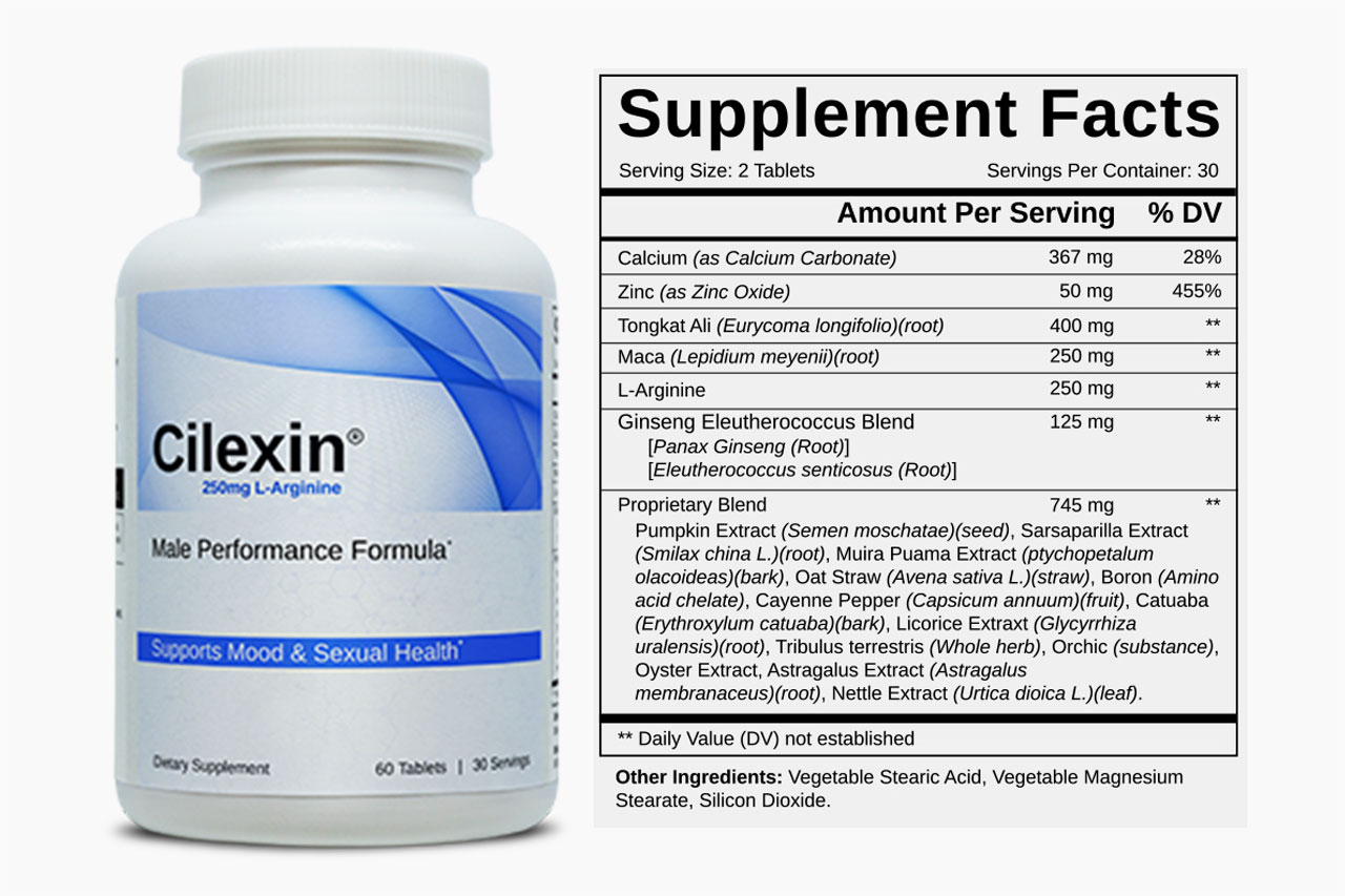 Cilexin Supplement Facts Label