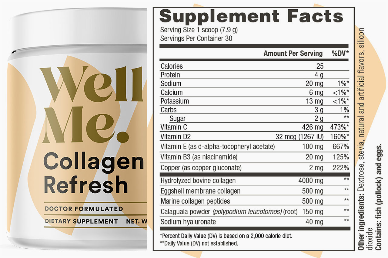 WellMe Collagen Refresh Supplement Facts