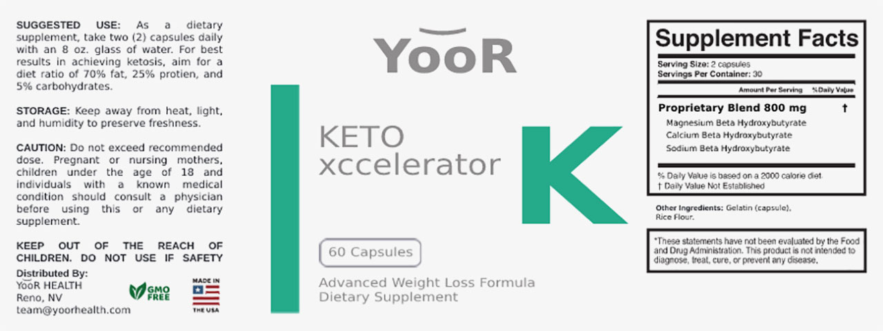Yoor Keto Xccelerator Ingredients