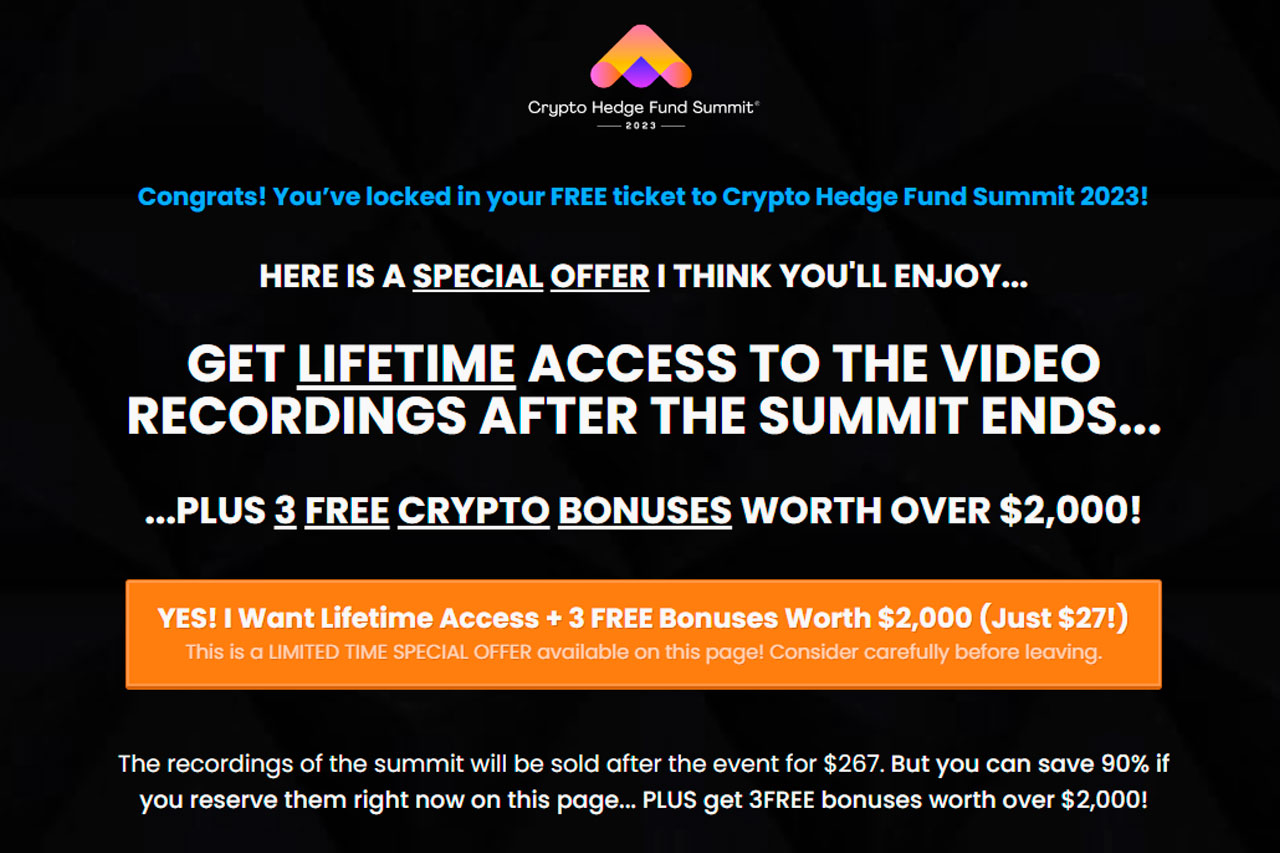 Crypto Hedge Fund Summit