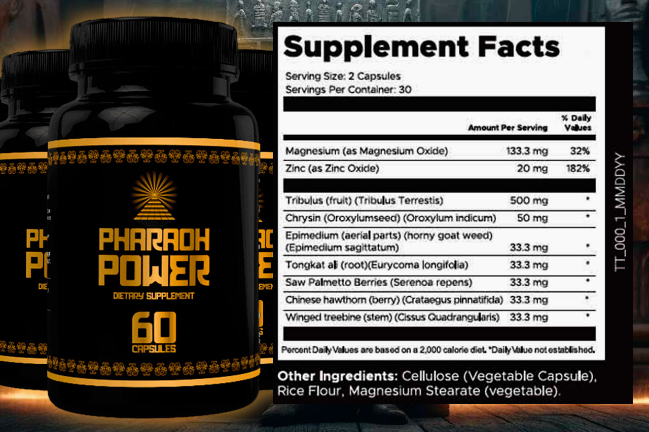 Pharaoh Power Supplement Facts