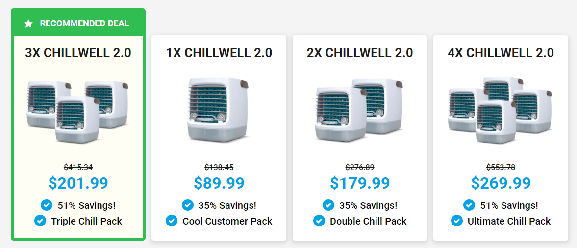 ChillWell 2.0. Pricing