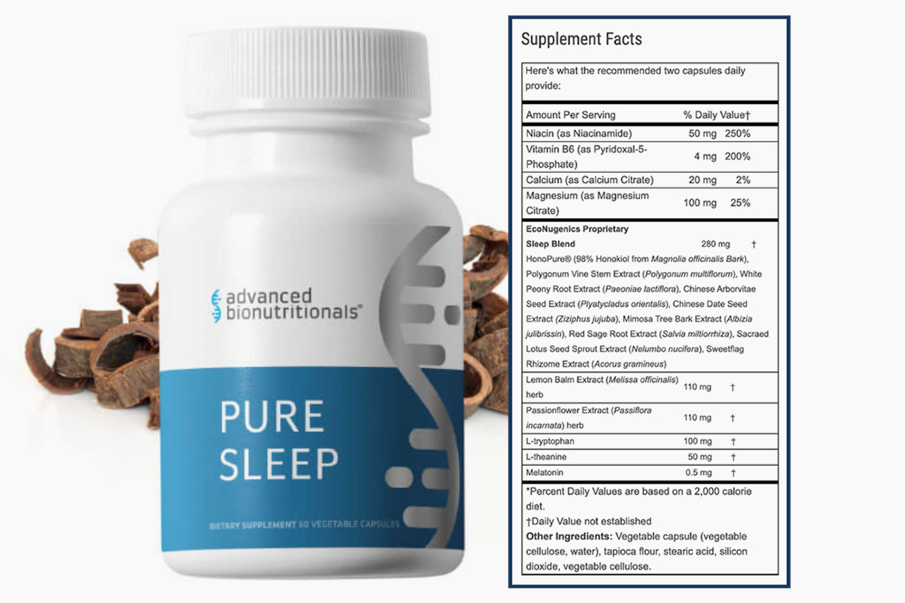 Pure Sleep Supplement Facts