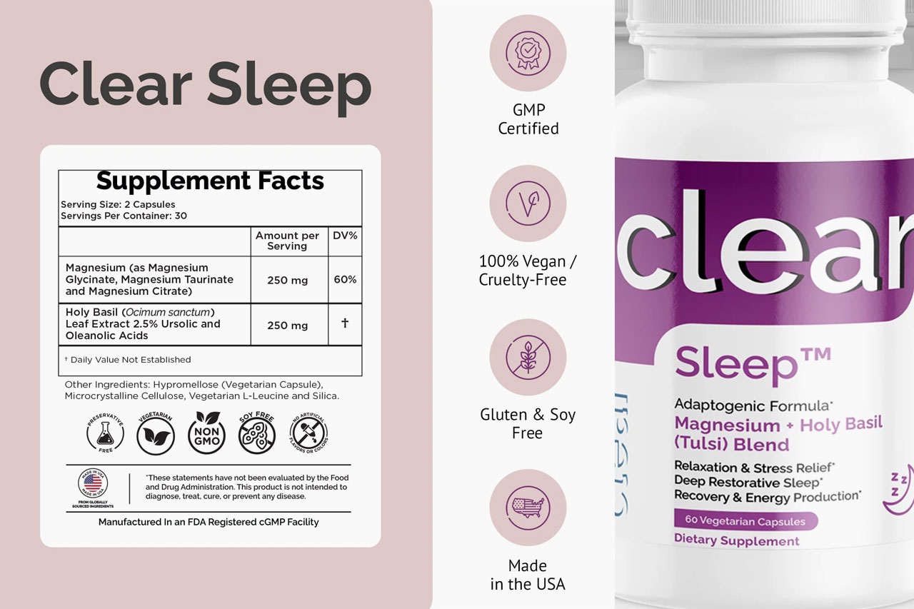 Clear Sleep Ingredients