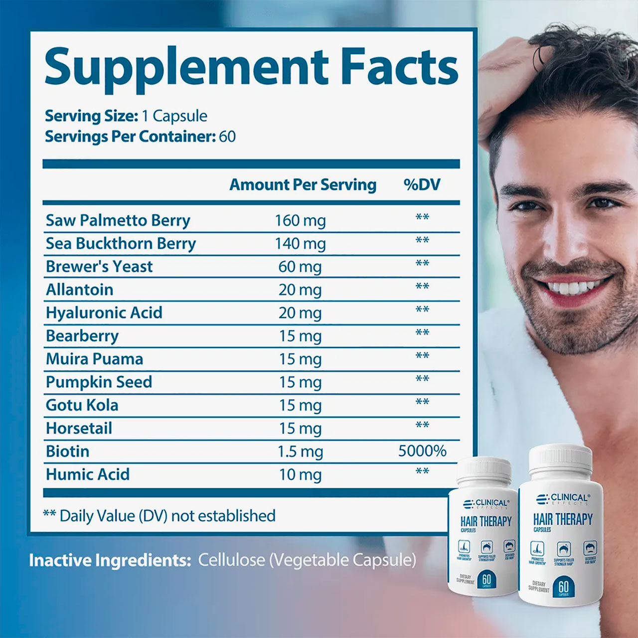 Clinical Effects Hair Therapy Capsules Supplement Facts