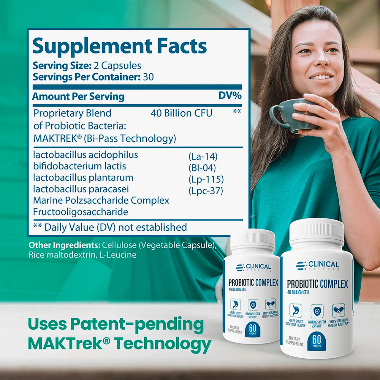 Probiotic Complex by Clinical Effects Supplement Facts