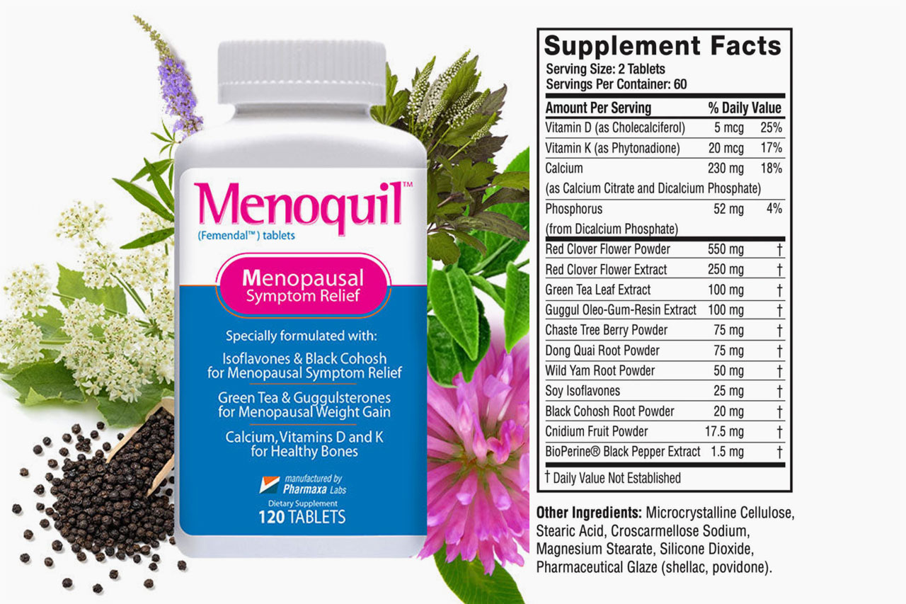 Menoquil Supplement Facts Label