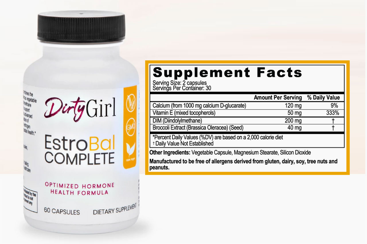 Dirty Girl EstroBal Complete Supplement Facts