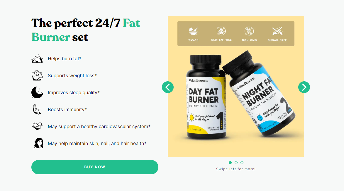 ColonBroom's Day & Night fat burners for 24/7