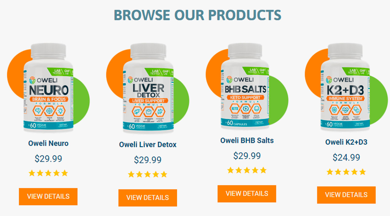 Oweli Benefits Products And Pricing