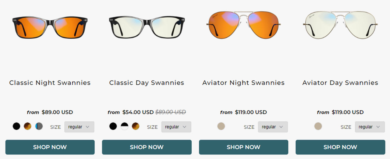 Swannies Blue Light Blocking Glasses Products And Pricing