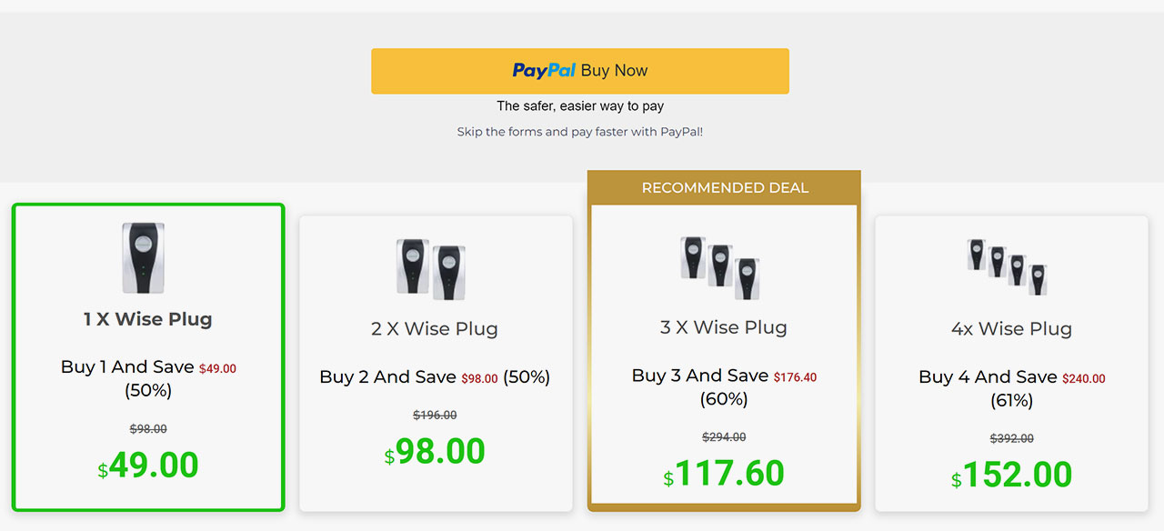 Wise Plug Pricing With Guarantee